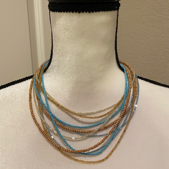 MULTI STRAND BEADED NECKLACE - Picture 3 of 5